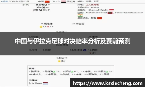中国与伊拉克足球对决赔率分析及赛前预测